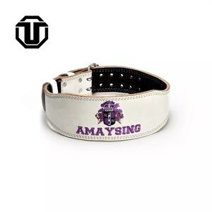 Amaysing White and Purple Dog Collar